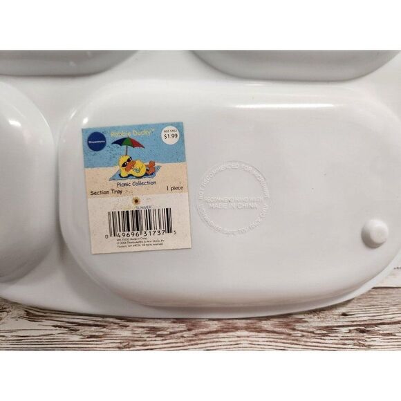 Vintage Set 6 Duck Serving Set Plate Bowl Fork Spoon Sippy Cup Section Tray - Picture 3 of 13